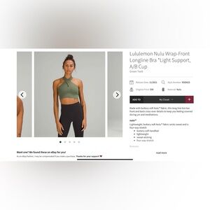 Lululemon Nulu Wrap-Front Longline Bra